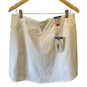 LOLE| High waisted Pull on SKORT in White, LG NWT